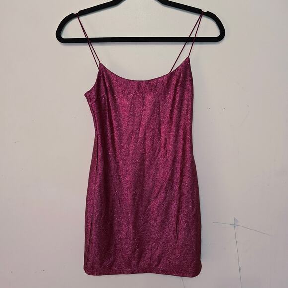 Babyboo Mikayla Mini Dress Red Party Shimmer Glitter Women's Size XS - Picture 5 of 9